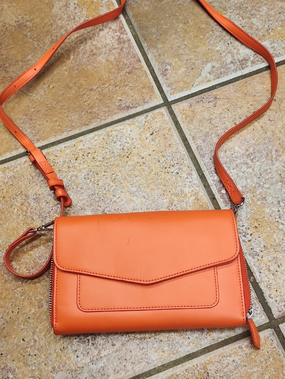 Vera Bradley Orange Crossbody Wallet Bag - Women's Purse